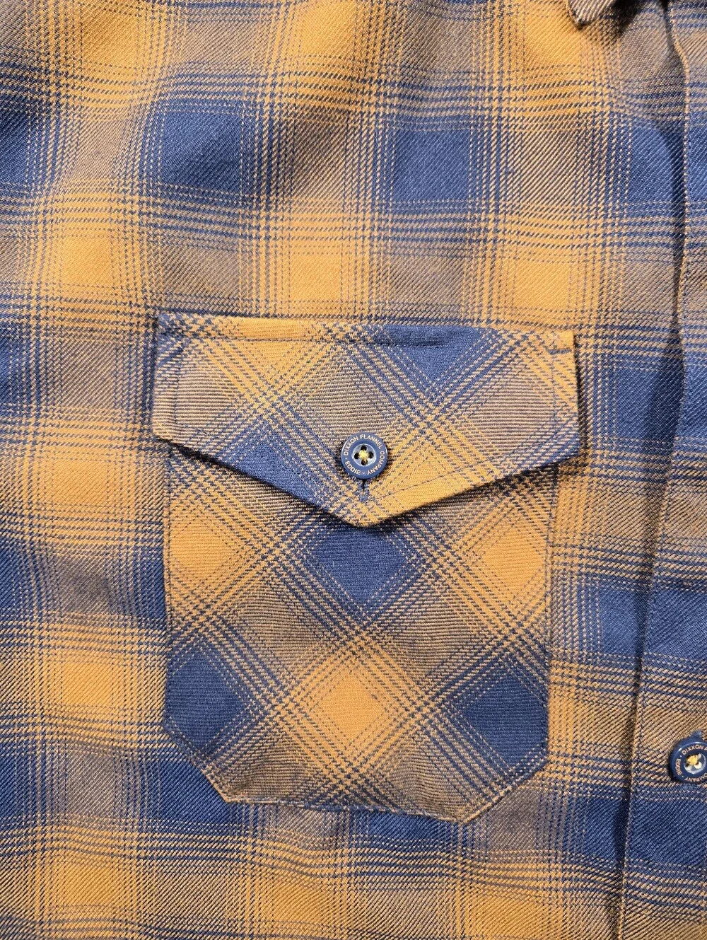 Dixxon Flannel The Eddie 10th Anniversary Blue Brown Plaid Shirt Men's Medium